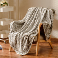 Excervent 3D Leopard Flannel Fleece Throw Blanket  280 Gsm Lightweight Cheetah Blanket For Couch Sofa Bed  Super Soft Cozy Warm Blankets  50X60 Inches  Khaki