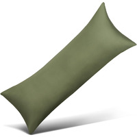 100% Cotton Body Pillow Case Cover With Zipper Wrinkle-Free  Super Soft Pillowcase For Body Pillow  Breathable Long Pillow Protector 21"" X 54"" Green