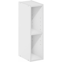 Furinno Fulda 2-Tier Space Saving Storage Shelf Bookcase  6-Inch Width  White