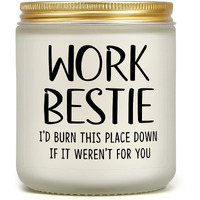 Coworker Gifts For Women - Work Bestie Gift  Funny Farewell  Going Away  Leaving Job  Goodbye Gifts For Coworkers  Thank You Gift For Work Friend Colleague Birthday Retirement  Lavender Scented Candle