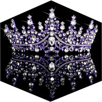 Tobatoba Purple Crown Purple Tiaras  Rhinestone Tiaras And Crowns For Women  Wedding Tiara For Bride Queen Crown  Royal Princess Quinceanera Headpieces For Birthday Prom Pageant Halloween Cosplay
