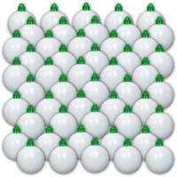 The Treemendous Ornament Decorator Treemendous Christmas Tree Ornament Decorating Refill Kit - Blank White Ball Ornaments Compatible With Treemendous Tree And Gift Box Ornament Decorators (50 Pack)