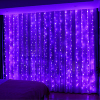 Hxweiye 300Led Purple Fairy Curtain Hanging Lights With Remote 8 Modes Timer For Bedroom  9.8X9.8Ft Usb Plug In Christmas Fairy String Lights For Outdoor  Weddings  Party  Garden  Wall  Decorations