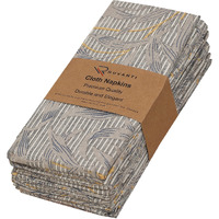 Ruvanti Cloth Napkins Set Of 6 Cotton 100%  18X18 Inches Napkins Cloth Washable  Soft  Absorbent. Cotton Napkins For Parties  Christmas  Thanksgiving  Weddings  Dinner Napkins Cloth - Leafy