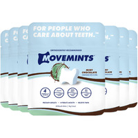 Movemints Clear Aligner Mints - Patented Aligner Seating Mints - Edible Alternative To Aligner Chewies - Xylitol Mints For Dry Mouth - Mint Chocolate (7 Pack)