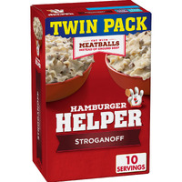 Betty Crocker Hamburger Helper Stroganoff  Pasta & Creamy Sauce Mix  Twin Pack  13 Oz