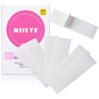 Miilye Double Sided Tape For Body  Fashion Breast Tape For Skin To Fabric Clothes Clothing Dress Tape To Keep Dress Bra In Place  Clear  60 Counts (60 Strips 1""X3""-Strong)