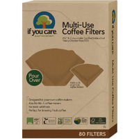 If You Care Multi-Use Coffee Filters  Great For Pour Over  Unbleached  80 Count