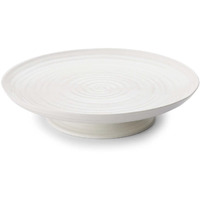 Portmeirion Sophie Conran White Large Footed Cake Stand | 12 Inch Round Cupcake Stand | Dessert Display Stand For Weddings And Parties | Made From Fine Porcelain