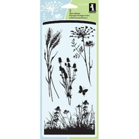 Inkadinkado Meadow Floral Clear Stamp Set  5 Pc