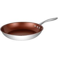 12"" (30 Cm) Stainless Steel Pan By Ozeri With Eterna  A 100% Pfoa And Apeo-Free Non-Stick Coating