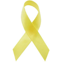 Exclusive Usa | American Made 250 Yellow Satin Awareness Ribbons - Bag Of 250 Fabric Ribbons With Safety Pins