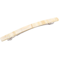 French Amie Long And Thin Large 4"" Handmade Celluloid Hair Barrette Clip For Girls Automatic Strong Hold Hair Clips For Women No Slip Durable Paris Hair Accessories  Made In France (Cream Nougat)