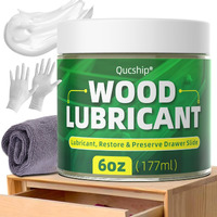 6Oz Wood Lubricant & Wood Wax - Sliding Drawer & Door Hinge Lubricant  Drawer Wax - Restore & Maintain Wooden Slide  Paste Wax For Wood  Loosen Drawer Slide - By Qucship