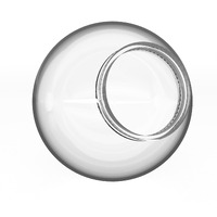 Kastlite 8"" Clear Acrylic Lamp Post Globe | Smooth Textured With 3.91"" Fitter Neck | Manufactured In The Usa