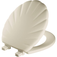Mayfair 22Eca 006 Sculptured Shell Toilet Seat Will Never Loosen And Easily Remove  Round  Bone