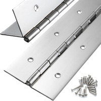 Heavy Duty Piano Hinge 12 Inch X 3 Inch Width  True 0.060'' Thick Stainless Steel Piano Hinge For Heavy Duty Cabinet  Door  Toolbox  Wooden Box  Metal Plate  Furniture  Industrial Project