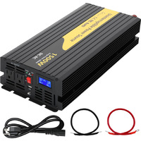 Miumoon 1500W Primary Sump Pump Battery Backup  Black  Lcd Display  Auto Switches For Continuous Sump Pump Operation  Sump Pump Backup Power System For Emergency And Power Outage