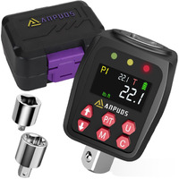 Anpuds 1/2"" Digital Torque Adapter  1.1-22.1 Ft-Lb/1.5-30 Nm  Digital Torque Wrench Converter With 1% Accuracy  Preset Value  Data Storage  Buzzer & Led Indicators  3/8'' & 1/4'' Adapters For Bike
