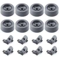 Romalon Wd35X21041 Dishwasher Wheels Lower Dishrack Roller Axle Kit Wd12X10136 Wd12X10277 Replacement For Ge Profile Lower Rack Kit 8Pc Studs And 8Pc Rollers