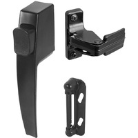Prime-Line Mp5007 Push Button Screen/Storm Door Latch Set  Black (1 Set)