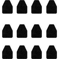 Urinal Mats (12 Pieces) - Non-Slip Water Absorption Deodorization Black Floor Urine Mats - Heavy Duty - Flat & Crease-Free - Edge-Locked (Hexagon Shape Black)