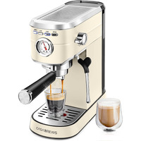 Casabrews Espresso Machine 20 Bar  Espresso Maker With Milk Frother Steam Wand  Stainless Steel Espresso Coffee Machine With 34Oz Removable Water Tank  Creamy