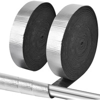 Pipe Wrap Insulation - 33 Ft Outdoor Pipe Foam Insulation Tape Self Adhesive For Winter Freeze Protection Insulation Wrap - Aluminum Foil Finish-2""X 33Ft