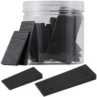 Zzjmch 24 Pack Black Multi Purpose Furniture Plastic Shims For Leveling Extreme Weight Capacity Wedges Easy To Snap Cut-To-Fit Size Leveler For Toilet Shims  Doors  Windows  Sheds  Table