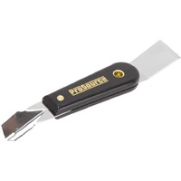 Edward Tools Prosource 2-In-1 Glazing Tool - Multi Use Tool For Scraping & Applying Push Style Glaziers Points - Polished High Carbon Steel - Solvent Proof Nylon Handle - 7 1/2"" Long