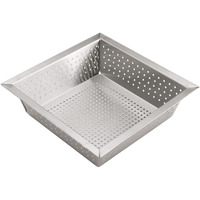 Winco Fds-1010  10"" L X 10"" W X 2-5/8""H Stainless Steel Commercial Perforated Floor Drain Strainer