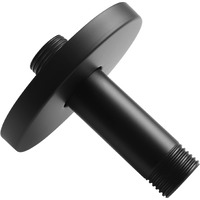 Straight Shower Arm With Flange  Ceiling Mount 3 Inches Rain Shower Head Arm Extension Replacement With Anti-Scratch Escutcheon Plate  Dolgaba Matte Black