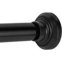 Matte Black Shower Curtain Rod 33 To 87 Inches  1 Inch Adjustable Spring Tension Curtain Rod No Drill  Stainless Steel Shower Rod For Bathroom  Closet  Window  Room Divider  Never Rust  Non Slip