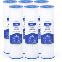 Whole House Water Filter Cartridge Replacement  20 Micron Water Filter 10"" X 2.5"" Pleated Sediment Well Water Filter Compatible With W20Cla  W50Pe  Fxwpc  Wfpfc3002  Wb-50W  Whkf-Whpl - 6 Pack