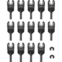 14Pcs Oscillating Saw Blades  3/8 Inch Professional Universal Multitool Blades For Wood Plastic Soft Metal  Quick Release Durable Oscillating Wood Saw Blades Fit Most Models