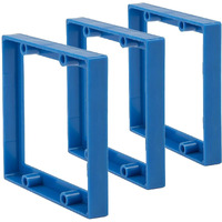 3-Pack 1/2"" Double Gang Receptacle Outlet Box Extender - Ul Listed - Electrical Outlet Extender For Electrical Box And Electrical Outlet Switches - Made In U.S.A. (Blue)