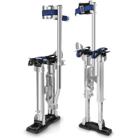 Drywall Stilts  15""-23"" Stilts For Adults Adjustable Heights Aluminum Work Stilts With Protective Knee Pads For Sheetrock Drop Ceiling Painting Painter Exterior Wall Painting And High Shrub Trimming