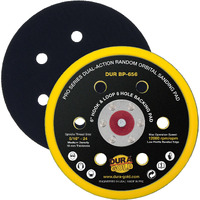 Dura-Gold Pro Series 6"" Hook & Loop Da Backing Plate Pad  6 Hole Pattern Dustless - Low Profile Edge  Medium Density  Dual-Action Random Orbital Sanding Pad  Sander Polisher Auto Woodworking Sandpaper