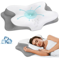 Cervical Neck Pillow - Cooling Pillow For Neck Pain Relief  Ergonomic Contour Side Sleeper Pillow For Sleeping  Orthopedic Memory Foam Pillows For Back & Stomach Sleepers With Pillowcase