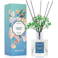 Airkeep Reed Diffuser Set 3.38 Fl Oz (100 Ml) - Cinnamon Vanilla Oil Diffusers With 8 Reed Sticks  Home Fragrance Reed Diffuser For Bathroom Shelf Decor
