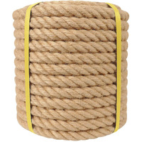 Twisted Manila Rope - 1.5 Inch ? 100 Feet - Natural Jute Rope - Thick Hemp Rope For Docks  Nautical  Railings  Climbing  Decorating