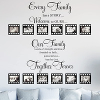 Family Wall Stickers Contains 12 Pieces Of Picture Frames  Every Family Has A Story Family Wall Stickers Our Family Is A Circle Wall Stickers For Living Room Wall Stickers Decor
