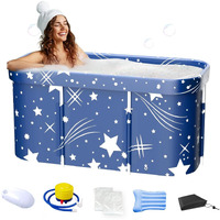 Portable Bathtub  Foldable Bathtub For Adults  Separate Family Bathroom Spa Tub  Therapy Tub For Shower Stall Bathroom Fold Up Soaking Hot Spa Bathtub  Hot Bathtub  Ice Bath Tub 45.3''X23.6''X19.7''