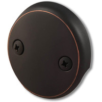 Calcmetal Dual Hole Bathtub Drain Overflow Plate With Two Matching Screws  Easy To Install  Venetian Bronze