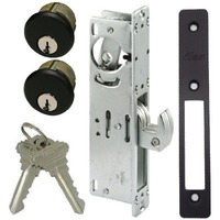 Pacific Doorware Storefront Door Mortise Lock Hook Deadbolt & Double Keyed Cylinder Combo  Adams Rite Cam  In Duronotic (31/32"" Backset)