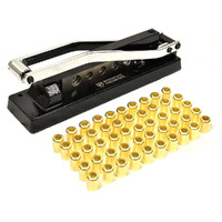 Interstate Pneumatics H8-Kit Heavy-Duty Bench Crimper (H8) With Ferrules (50Pk) 0.625"" Id X 1"" & 0.656"" Id X 1""