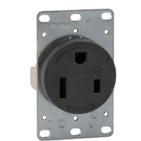 Bryant Electric 9650Fr 50 Amp 250V Nema 6-50R Flush Straight Blade Receptacle  Black