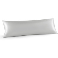 Infiixso Body Pillow Cover With Zipper  Luxury Mulberry Silk Long Body Pillow Case 20X54 Inches  Ultra Smooth And Soft Cooling Body Pillow Pillowcase  Gift For Women  Men(Light Grey)