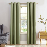Sun Zero Easton Energy Saving Blackout Grommet Curtain Panel  40"" X 95""  Sage Green
