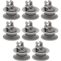 8Pcs Dishwasher Upper Wheel Assembly 611475 Replacement For Bosch Dishrack Upper Rack Wheel Replace# Bsh-00611475 1559847 Ah3477735 Ah8727387 Grey (Upper Rack Wheel)
